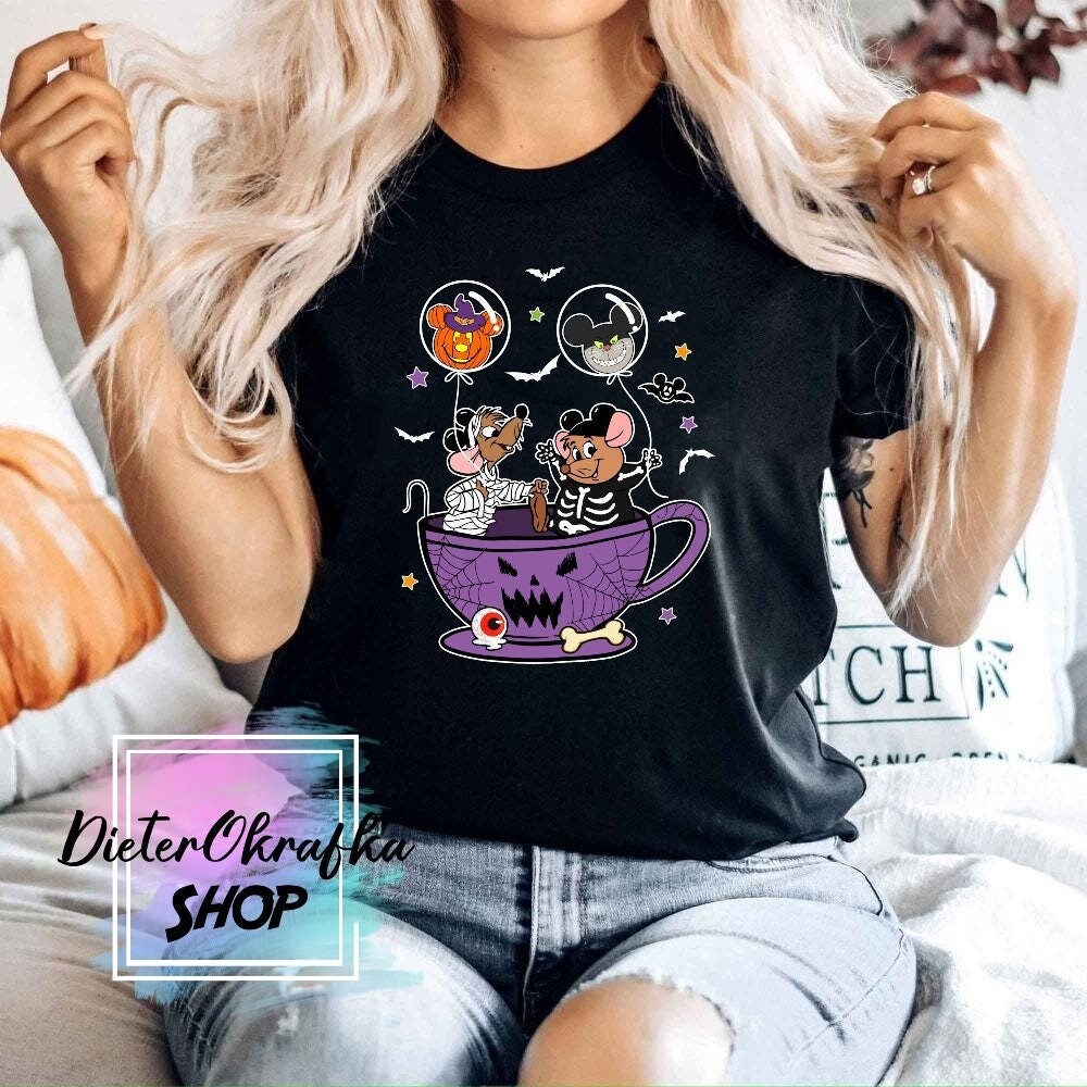 Discover Disney Jaq And Gus Balloons Shirt, Jaq And Gus Halloween shirt