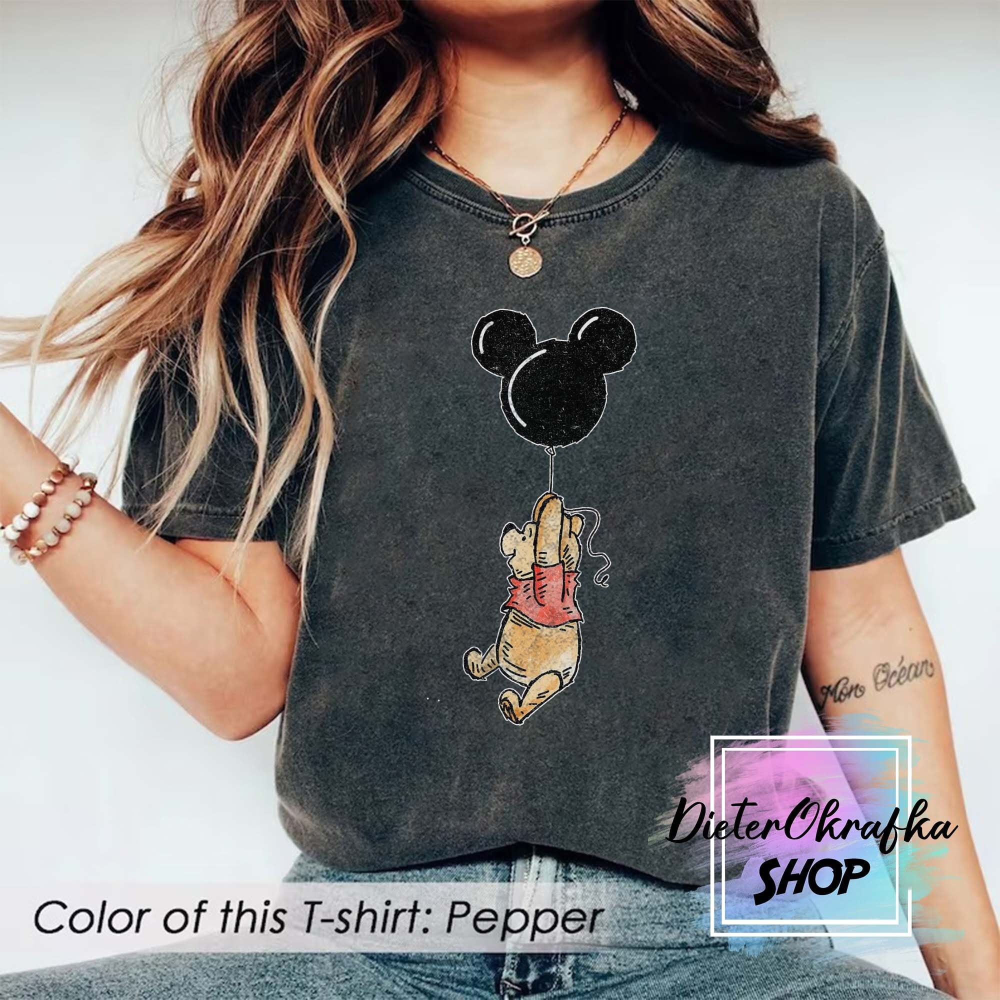 Discover Disney Comfort Colors Shirt, Pooh Shirt, Vintage Pooh Shirt, Winnie Pooh Shirt, Pooh And Friends Shirt, Pooh Balloon Shirt, Disneyland Shirt
