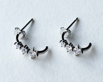 Stelo Sterling Silver 925 Cubic Zirconia Earrings