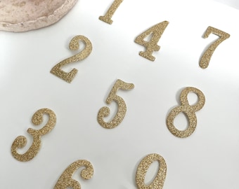 Zahlen für Geburtstagskrone | Gold-Glitzer | selbstklebend und abnehmbar | Kindergeburtstag |