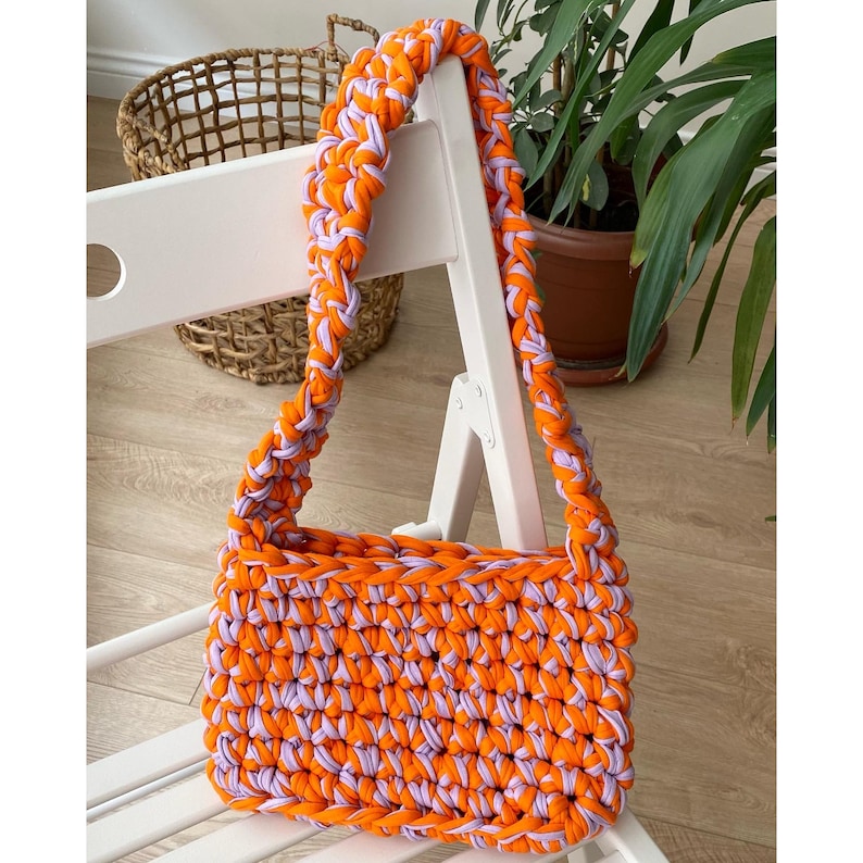 Kiiro Crochet Bag Crochet Shoulder Bag Colorful Bag - Etsy