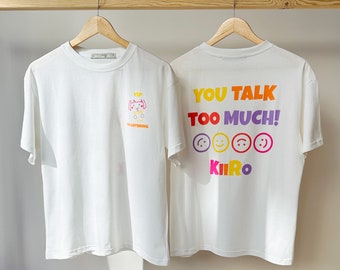 キイロ「聞いてるよ」オーバーサイズコットンTシャツ