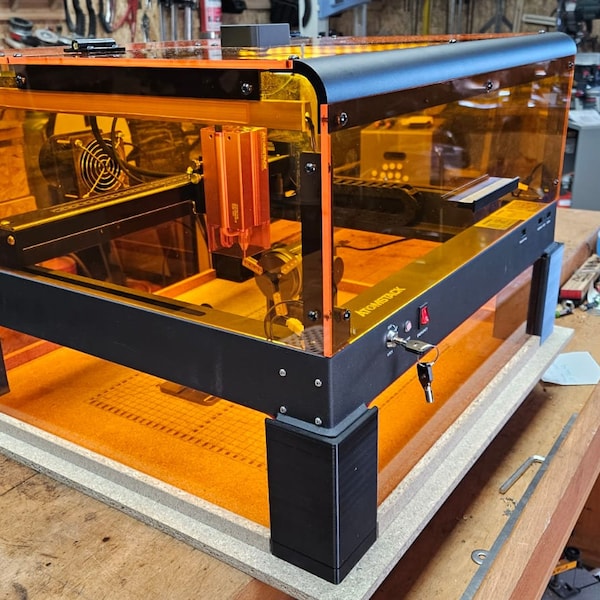 Laser riser and base for Atomstack X24 A24 Pro and X12 A24 Pro and A6 Pro laser cutter and laser engraver engraver diode laser.