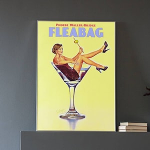 Fleabag Phoebe Waller-Bridge Vintage 1950s 60s Burlesque Martini Glass/Minimalist Poster Wall Art, 4 sizes available!