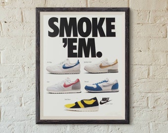 'smoke 'em' Vintage 80s 90s Sneaker - Etsy
