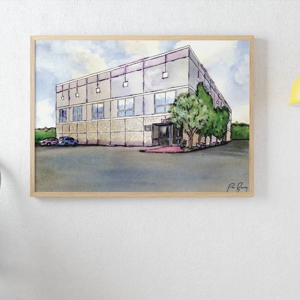 Bureau aquarelle affiche Wall Art de Pam Beesley Halpert, 5 tailles disponibles !