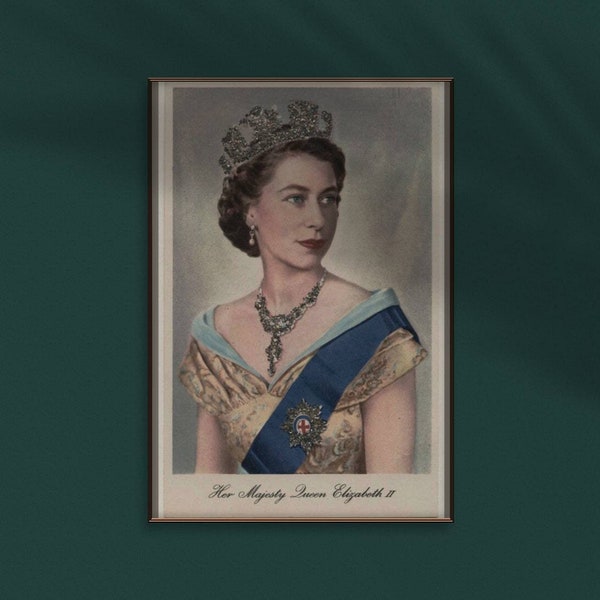 Her Majesty the Queen Elizabeth II 2nd official 1950s portrait, 4 sizes available!