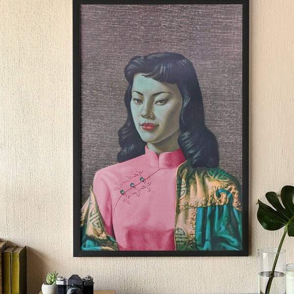 Miss Wong Chinese Girl Vladimir Tretchikoff Classic vintage 50s 60s Wall Art Reprint, 5 tailles disponibles !