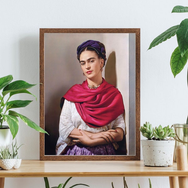 Frida Kahlo Vintage Helle Foto Poster Wandkunst, 5 Größen erhältlich!