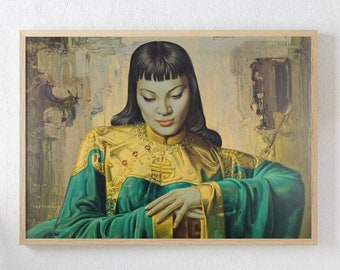 Lady of the Orient The Chinese Girl Vladimir Tretchikoff Classic Vintage 50s 60s Wall Art Reprint, 5 sizes available!