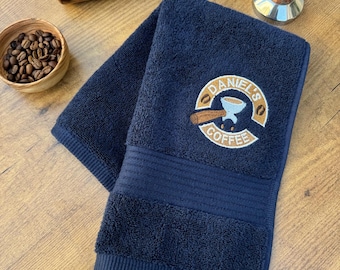 NEW !! Portafilter Personalised Coffee Bar Towel 30 x 50 Cm