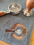 Portafilter Personalised Coffee Bar Towel- Embroidered Barista Gift - Custom Gift! - Custom Towel