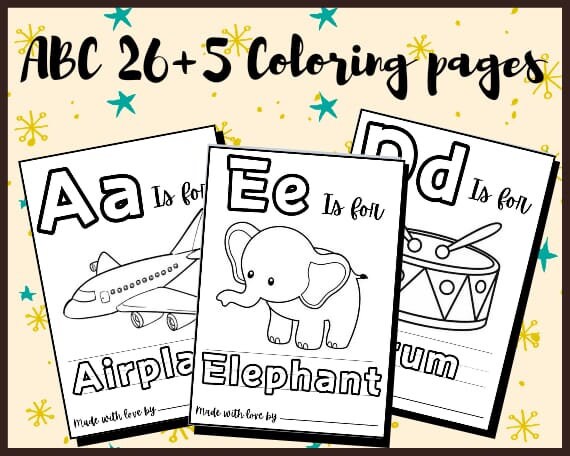 my abc coloring book my printable coloring book alphabet etsy