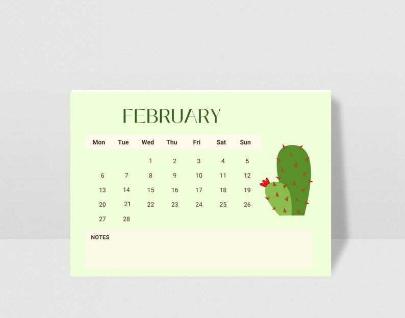 2023-cactus-calendar-printable-cactus-calendar-cactus-gift-etsy