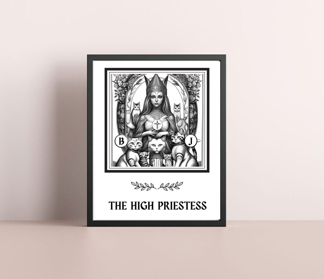 The High Priestess Tarot Card Print, Tarot Art Poster, Tarot Card Print