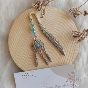 Traumfänger-Lesezeichen aus Edelstahl, handgefertigt, Geschenk für Lesefan, Buchdekoration, leichter Seitenmarker, personalisiert, Boho