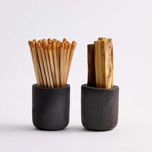 Uchwyt na kadzidełka i zapałki, ręcznie robiony minimalistyczny ceramiczny zapalnik zapałek
