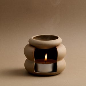 Handmade Wax Melt Burner, Modern Ceramic Essential Oil Burner, Unique Tealight Wax Warmer