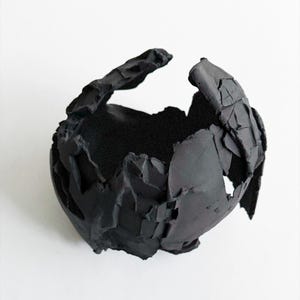 Unique Handmade Black Stoneware Vase, Contemporary Handmade Pottery, Home Decor