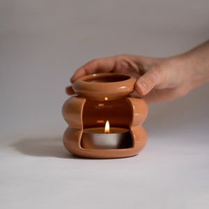 Terracotta Wax Melt Burner, Handmade Essential Terracotta Oil Burner, Fragrance diffuser, Mothers Day Gifts image 2