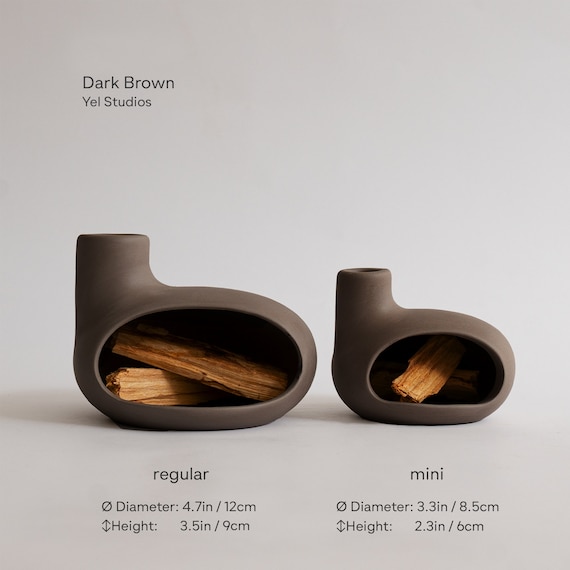 Modern Ceramic Palo Santo Holder: Chiminea Incense Burner