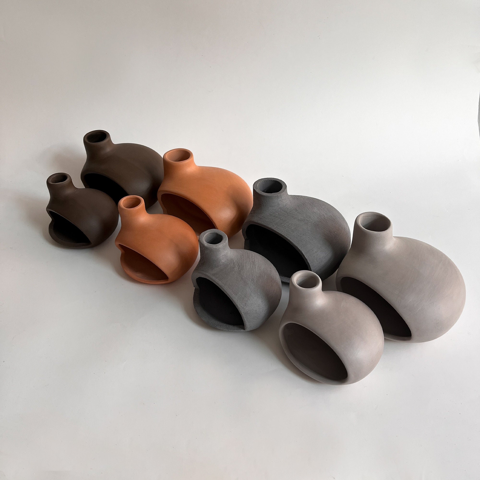Palo Santo Holder & Matchstick Holder Set, Cone Incense Burner, Handmade Modern Ceramic Chiminea Incense Holder, Meditation Gift