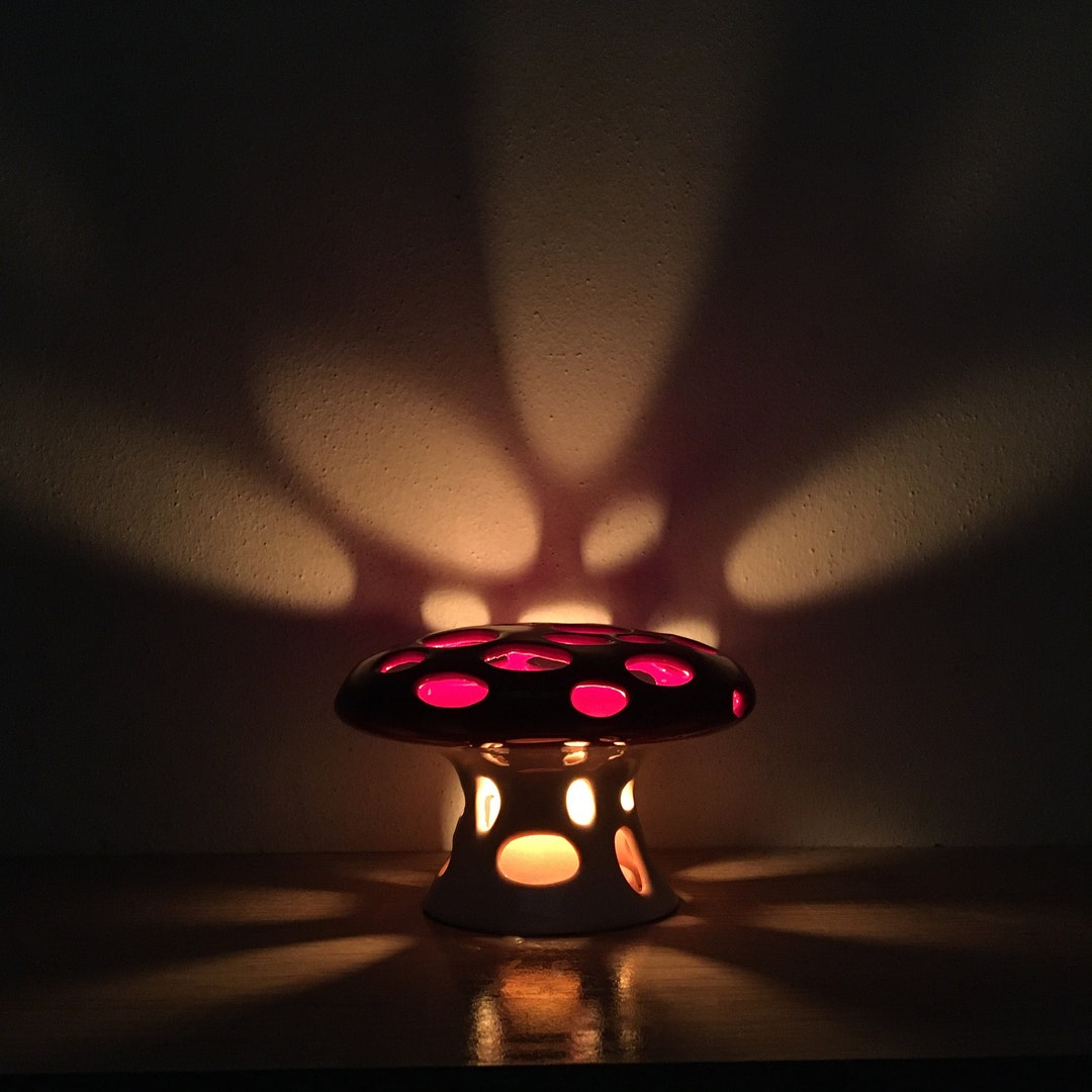 Mushroom Candle Holder Ceramic Tea Light Holder Handmade Etsy