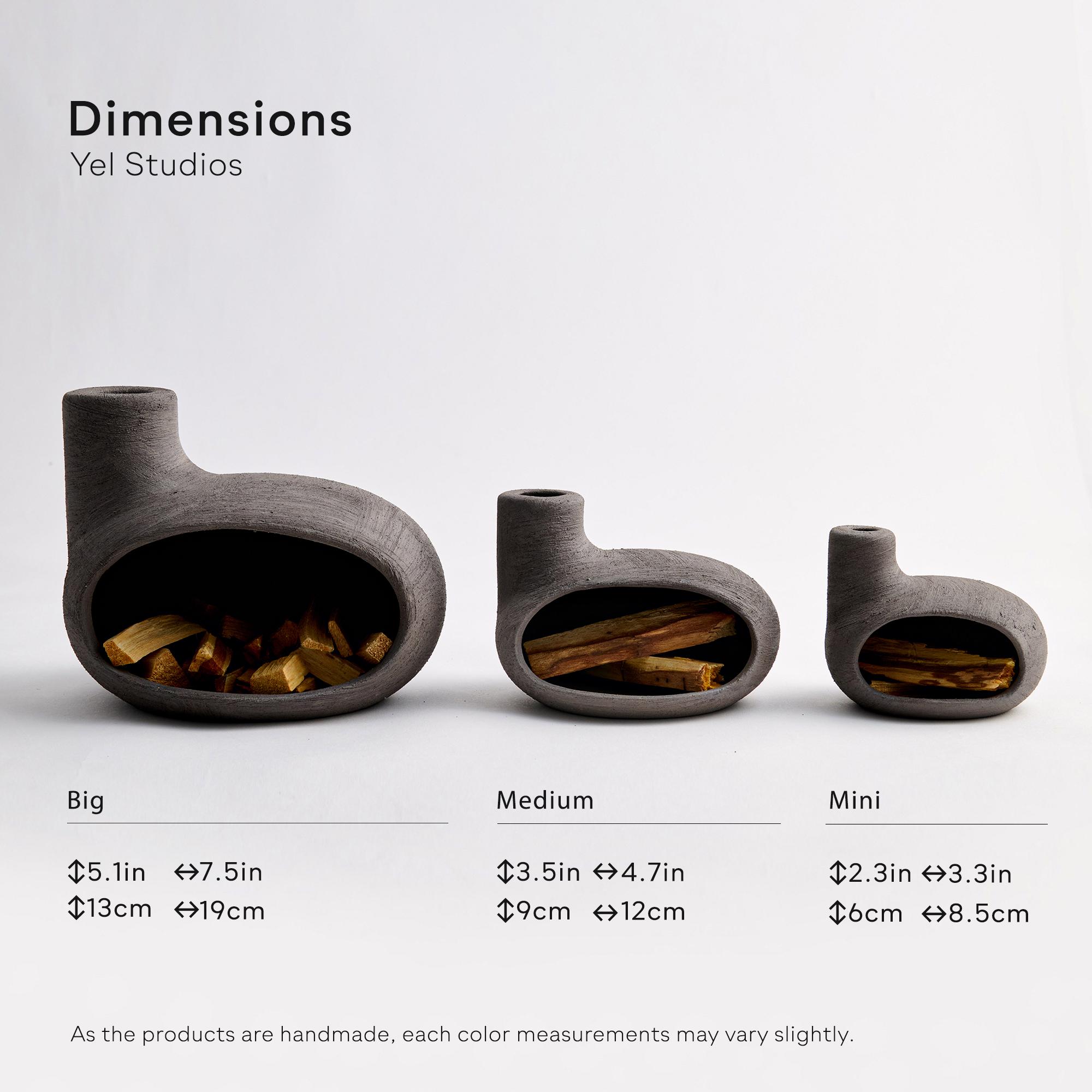 Big Palo Santo Holder, Indoor & Outdoor Handmade Modern Ceramic Incense Burner, Home Decor