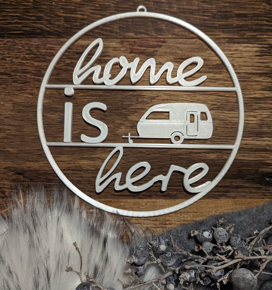 Caravan Window Picture, Camper Mural, Decorative Circle, Lettering ...