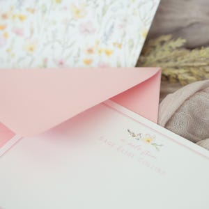 Floral Notecards | Personalized Floral Stationery | Flower Stationery | Floral Gift | Notecards For Her | Flower Thank You Cards | Desk Gift