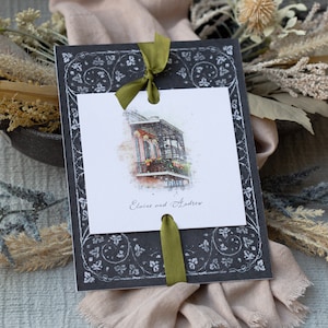 New Orleans Wedding Invitation: Wrought Iron Balcony, French Quarter Theme