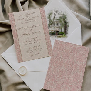 House of Broel Wedding Invitation | Vintage New Orleans Venue