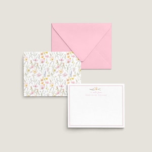 Personalized Floral Notecards: Watercolor Flower Stationery