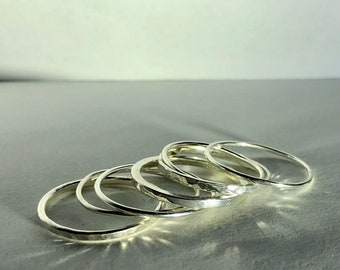 Sterling silver stacking rings