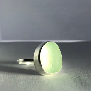 Beautiful large sea glass ring