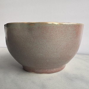 Handmade Ceramic Bowl with Ripple Rim