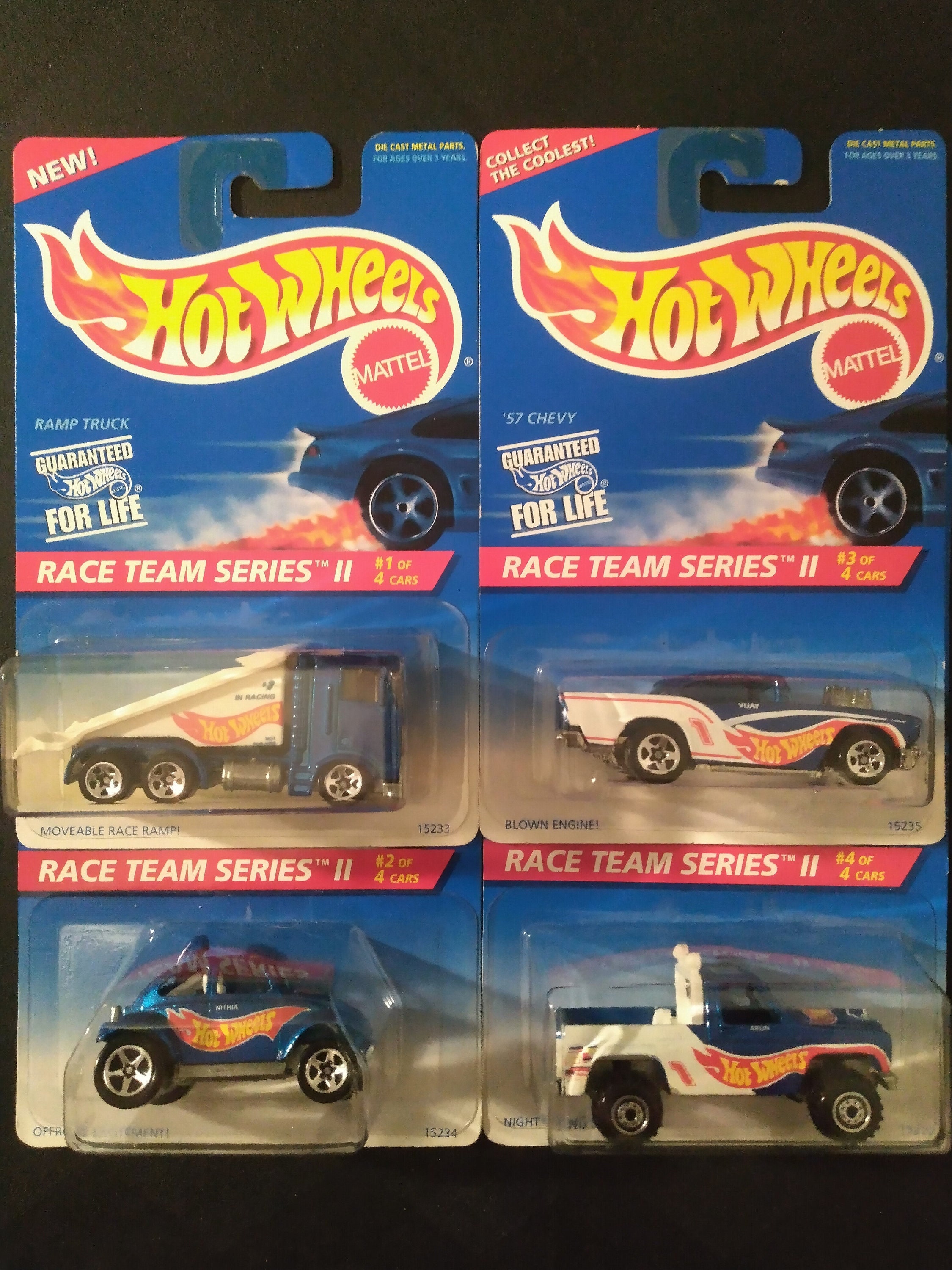 1996 Hot Wheels Race Team Series Ll 4 Car Set MOMC - Etsy