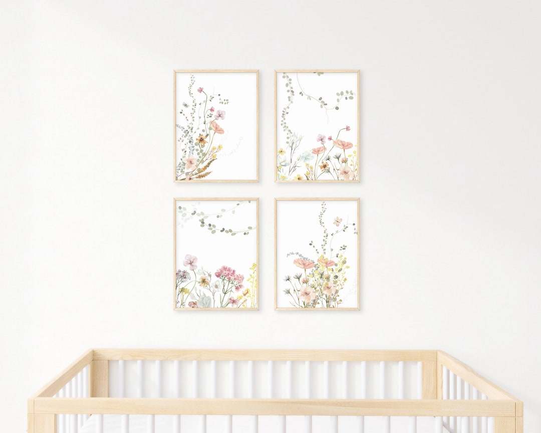 Wildflower Prints, 11x14 Print Set, Floral Printable Wall Art, Floral ...