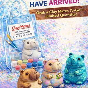 Capybara Pottery Painting Kit – DIY Ceramic Craft Activity for Kids Adults