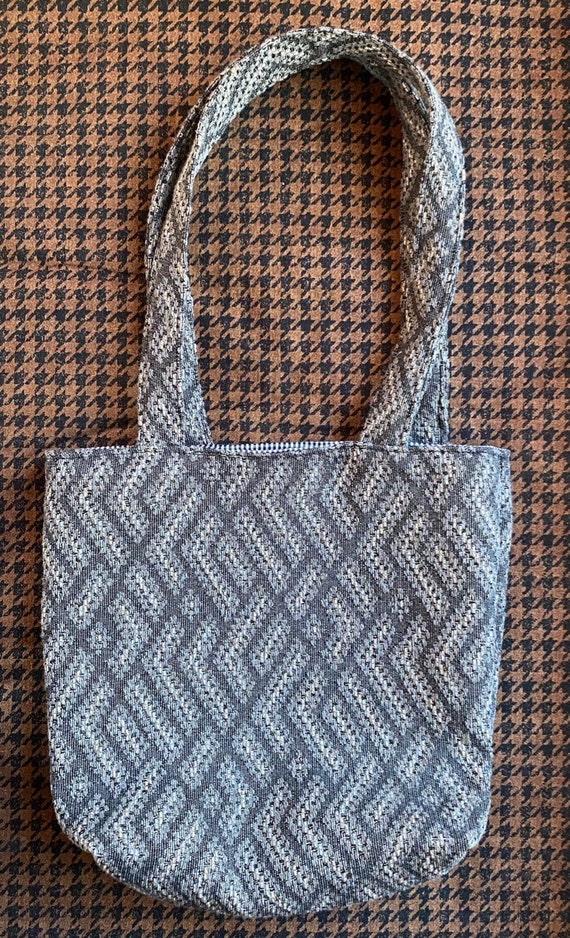 Patterned Lined Upcycled Upholstery Bag Etsy