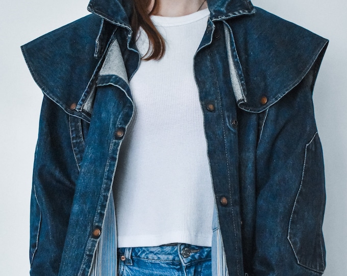 Featured listing image: Australian Stockmans Coat by Morrisons Genuine Vintage 12oz Denim w/Storm Flap