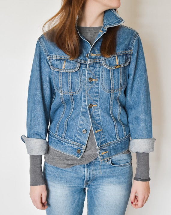 Lee Denim Rider Jacket, Made in Canada - Medium Wash (80s) - Etsy