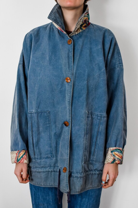 Handmade Cotton Chore Coat w/Paisley Lining