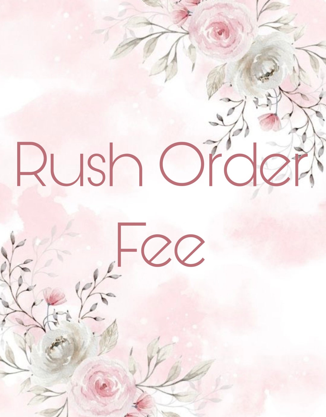 Rush Order Fee - Etsy