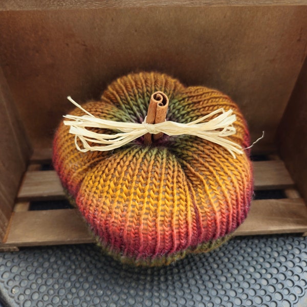 Autumn Colours Knitted Pumpkin (XL)