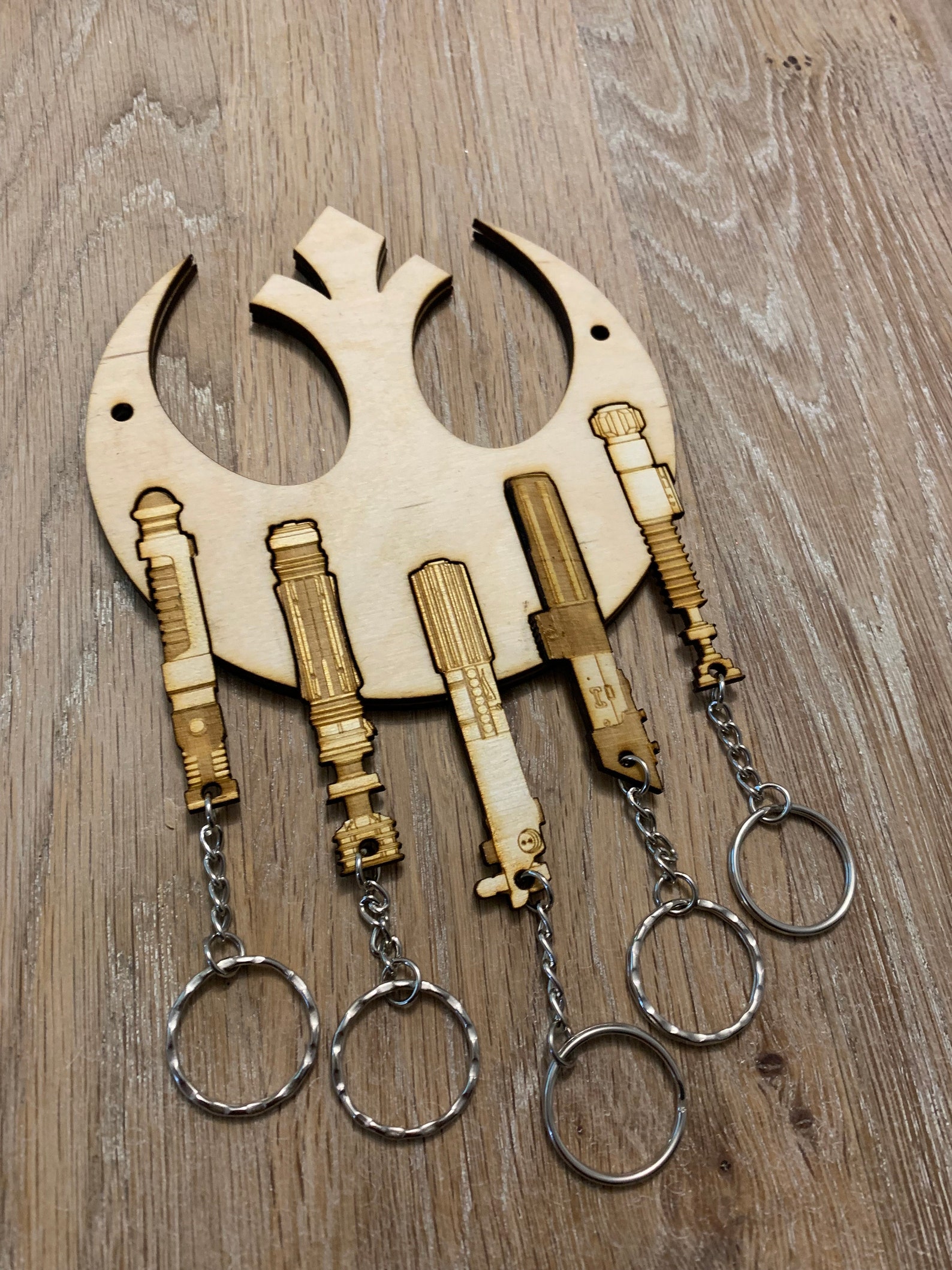 Star Wars Inspired Lightsaber Wall Key Holder Etsy