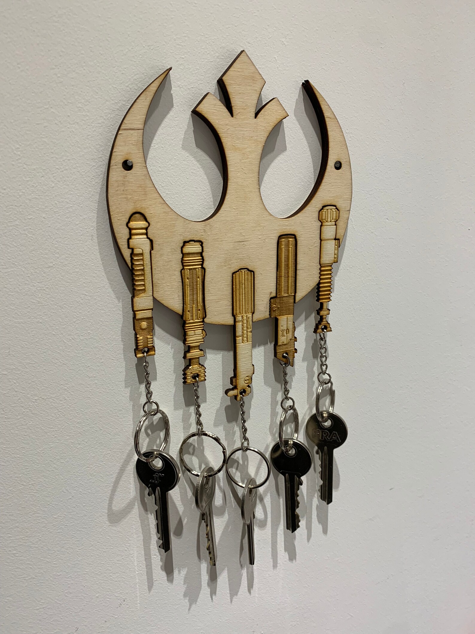 Star Wars Inspired Lightsaber Wall Key Holder Etsy