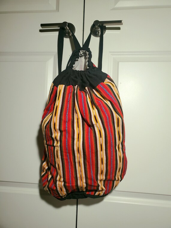 Boho Harem Style Draw String Backpack With Colorful Hippie  display picture 3