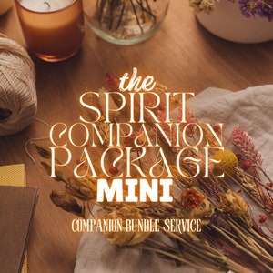 Mini PACOTE DE COMPANHEIRO ESPIRITUAL | Coleção de Serviços de Proteção Espiritual | Cartas de Oráculo de Tarô, Bibliomancia, Shufflemancia