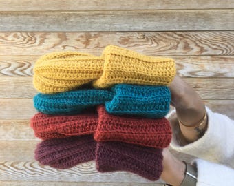 Hand-Knitted Mohair Beanie: Seamless Stretchy Winter Hat